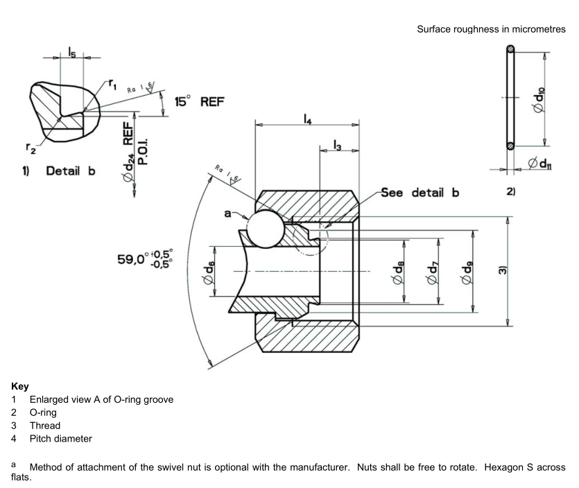 BSP_60_cone_fittings_dimension_ISO_8434_6_swivel_female_A