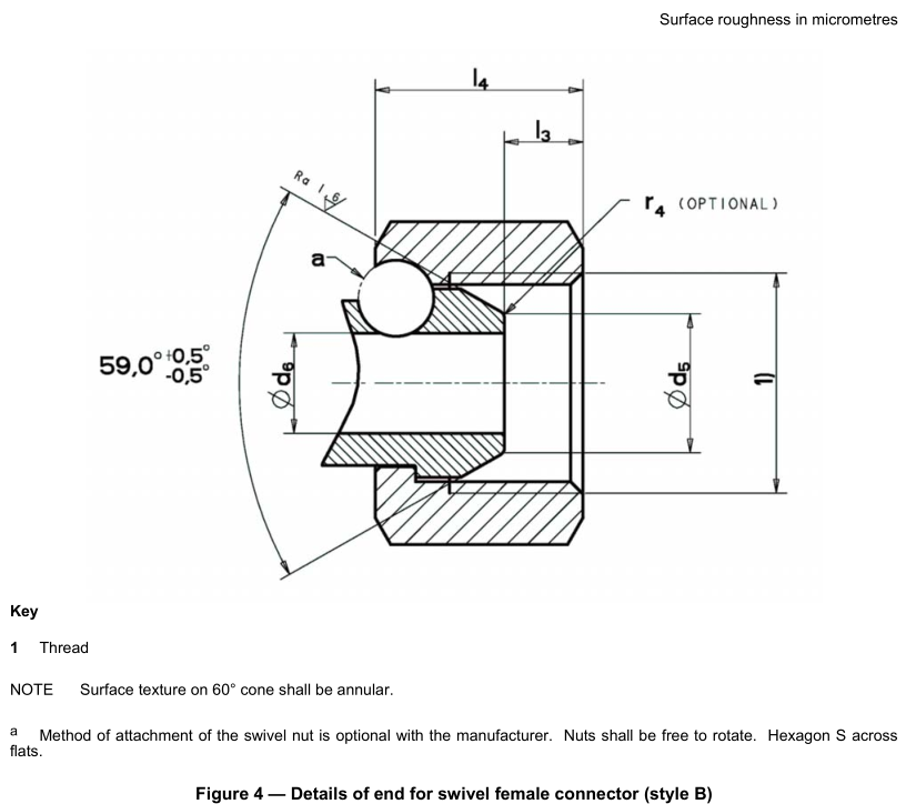 BSP_60_cone_fittings_dimension_ISO_8434_6_swivel_female_B
