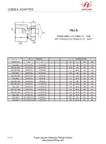 Ravno NPT žensko JIC okretno postavljanje