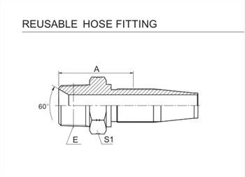 NPT MUŠKI reusable crijeva fittings